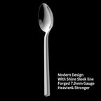 Alata Cube 40-Piece Forged Stainless Steel Flatware Set Cutlery Set, Silverware Set Service for 8, Mirror Finish, Dishwasher Safe