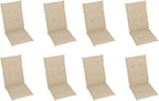 Folding Patio Chairs with Cushions 8 pcs Solid Acacia Wood Balcony Chairs Camping Chair Accent Chair Outdoor Chairs for Bedroom Dining Outdoor Patio