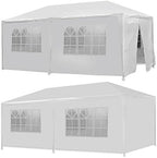 Smartxchoices 10' x 20' Outdoor White Waterproof Gazebo Canopy Tent with Removable Sidewalls Windows Heavy Duty Tent for Party Wedding Events Beach BBQ…