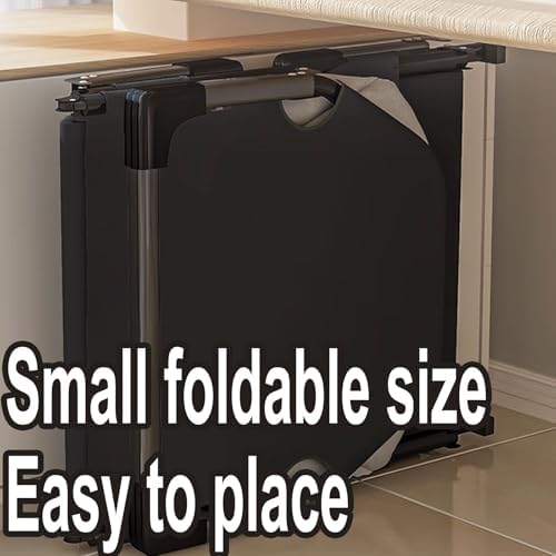Folding Bed Frame with Mattress - 30mm Steel Tube Support, Adjustable 6 Speeds, Portable Camping Cot for Adults, Perfect for Indoor and Outdoor Travel