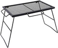 REDCAMP 2 in 1 Folding Camping Grill Grate, Folding Grill Table for Outdoor Open Flame Cooking for Camping Portable Over Fire Camp Grill