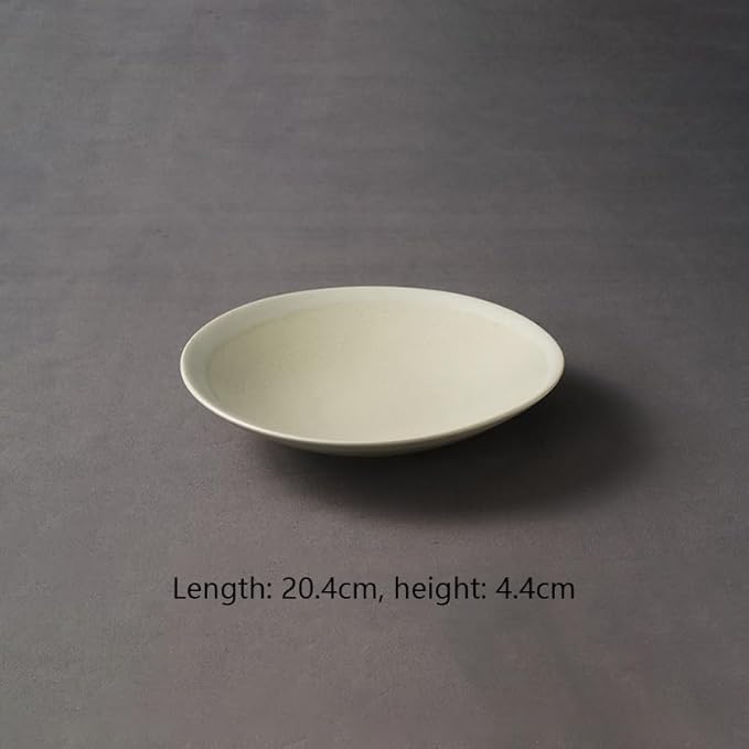 Camping Plates Ceramic Hat Bowls and Plates Ceramic Tableware Hotel Club Soup Plate Salad Plate Vegetable Plate Pasta Plate Decorative Plate(8inch)