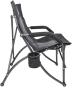 Cascade Mountain Tech Heavy Duty Folding Camp Chair, Black