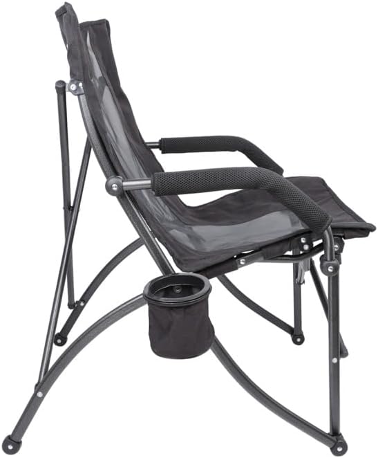 Cascade Mountain Tech Heavy Duty Folding Camp Chair, Black
