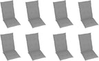 Folding Patio Chairs with Cushions,Bistro Chair,Patio Funiture,Lawn Chairs,Armchair,Beach Chair,Camp Chair,Coffee Chair,for Outdoor,Fire Pit,Deck,Lawn,Outside,Garden, 8 pcs Solid Acacia Wood