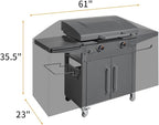 iCOVER Griddle Cover for Blackstone 28" ProSeries Griddles 600D Heavy Duty Waterproof Canvas with Front Side Opening