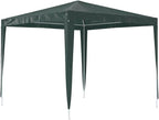 Green Polyethylene and Steel Collapsible Party Tent 8.2x8.2ft, Professional Outdoor Event Shelter with Adjustable Design for Gatherings and Celebrations, Weather Resistant