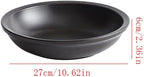Camping Plates Serving Tray Multifunctional Ceramic Deep Dish Creative Hotel Restaurant Tableware Decorative Plate(A)