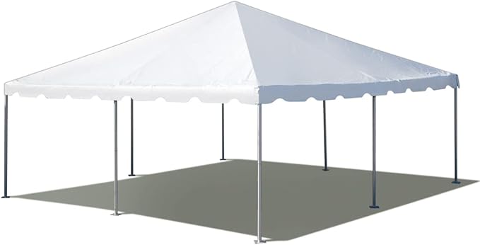 Party Tents Direct 20x20 Canopy Tent, West Coast Steel Frame, White Heavy Duty Waterproof PVC Vinyl Event Tent Pavilion Gazebo for Weddings, Parties and Outdoor Events