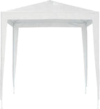 White Polyethylene Party Tent with Iron Frame, 2x2 Meter Outdoor Canopy for Events, Water-Resistant and UV-Resistant, Easy Assembly Shelter for Gatherings