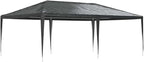 Large Party Tent Anthracite Polyethylene Steel 13.1 x 19.7 ft for Outdoor Gatherings, Durable Water-Resistant Pavilion with Simple Assembly for Weddings Festivals BBQs