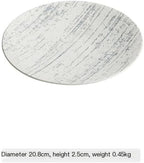 Camping Plates Ceramic Dinner Plate Nordic Simple Western Home Hotel Tableware Cold Dish Decorative Plate(8.3inch)