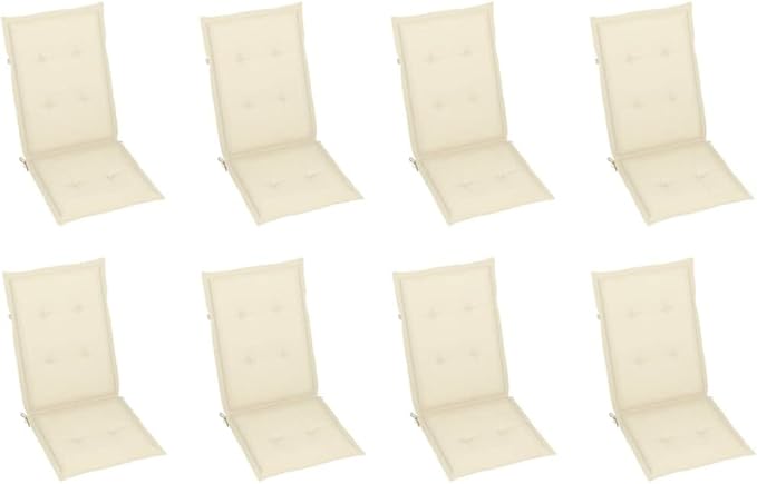 Reclining Patio Chairs with Cushions 8 pcs,Outdoor Folding Chair,Lounge Chair,Portable Camping Chair,Tanning Chairs for Outside,Garden Chair,for Outdoor Patio, Campsite, or Yard,Solid Teak Wood