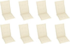 Reclining Patio Chairs with Cushions 8 pcs,Outdoor Folding Chair,Lounge Chair,Portable Camping Chair,Tanning Chairs for Outside,Garden Chair,for Outdoor Patio, Campsite, or Yard,Solid Teak Wood
