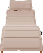 Sun Lounger with Cushion Taupe Solid Wood Acaciapatio Chairs Tanning Chair Camping Chairs Outdoor Lounge chairsSuitable for Gardens, courtyards