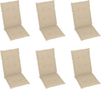 Folding Patio Chairs 6 pcs with Cushions Solid Acacia Wood Balcony Chairs Camping Chair Accent Chair Outdoor Chairs for Bedroom Dining Outdoor Patio