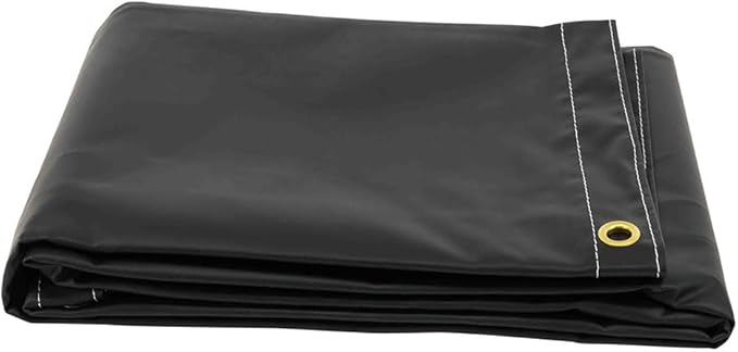 Mytee Products (2 Pack) 10' x 12' Heavy Duty Black 18oz Vinyl Utility Tarp Waterproof, Multipurpose, Cars, Boats, Campers, Pool Cover, Tent