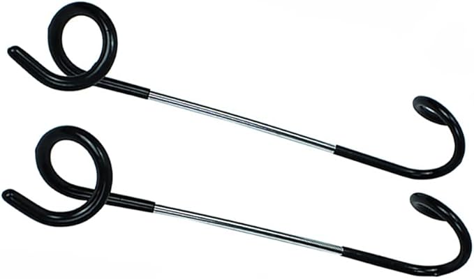 Alnicov 2-in-1 Camping Hook Hanger and Lantern Lamp Hanger for Tent Poles, Fishing, Camping, Travelling, Adventure, Black