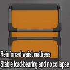 Folding Bed Frame with Mattress - 30mm Steel Tube Support, Adjustable 6 Speeds, Portable Camping Cot for Adults, Perfect for Indoor and Outdoor Travel