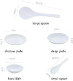 GaRcan Dinner Set,37 Pieces Dinnerware Set Blue and White Porcelain Tableware Combination with Dinner Plate Bowl Fish Plate and Chopsticks