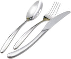 Premium 16-Piece Stainless Steel Flatware Set for 4, Black Handle Cutlery Set with Knife, Fork & Spoon, Durable 304 Stainless Steel, Perfect for Home & Dining