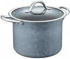 Concord Granite Nonstick 7 Quart Stock Pot Cookware Set (Induction Compatible) (Grey)