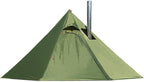 DANCHEL OUTDOOR Backpacking Hot Tent with Stove Jack, 4 Season Lightweight Tipi Tent for 2/4/6 Person Winter Camping Hunting, 10.5FT-16.4FT
