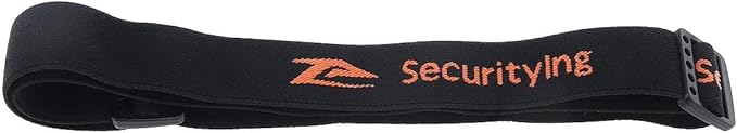 SecurityIng Elastic Headband Adjustable Headlight Strap with 400mm Head Fastening Strap for 22mm - 26mm Headlight Bracket, Nylon Headlamp Straps (2pack)