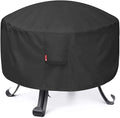 SheeChung Round Gas Fire Pit Cover-Fits 27”-30“ Solo Stove Yukon,Waterproof 600D Heavy Duty Outdoor Fire Bowl Cover,Weather Resistant Smokeless Fire Pit Cover for Backyard Porch Deck Camping-30"Dx12"H