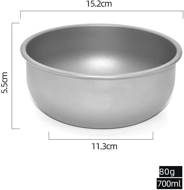 Pure Titanium Bowl Outdoor Camping Portable Single Layer Salad Bowl Household Tableware(700ML)
