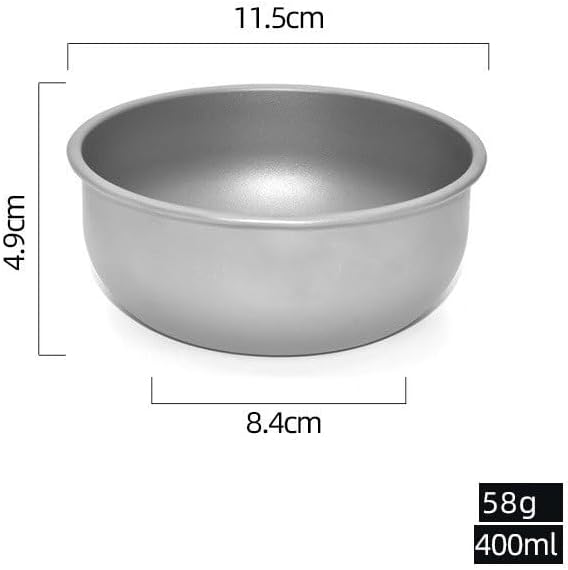 Pure Titanium Bowl Outdoor Camping Portable Single Layer Salad Bowl Household Tableware(400ML)