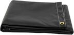 Mytee Products (2 Pack) 8' x 10' Heavy Duty Black 18oz Vinyl Utility Tarp Waterproof, Multipurpose, Cars, Boats, Campers, Pool Cover, Tent