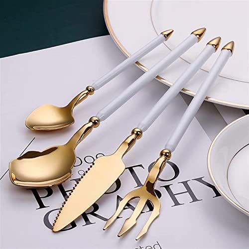 Cutlery Set Tableware Silverware Stainless Steel Handle,Stainless Steel Cutlery Sets Flatware Sets Knife Fork Spoon Mixed Cutlery Sets Western Dinnerware Camping Travel P