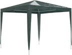 Green Polyethylene and Steel Collapsible Party Tent 8.2x8.2ft, Professional Outdoor Event Shelter with Adjustable Design for Gatherings and Celebrations, Weather Resistant