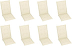 Folding Patio Chairs with Cushions,Bistro Chair,Patio Funiture,Lawn Chairs,Armchair,Beach Chair,Camp Chair,Coffee Chair,for Outdoor,Fire Pit,Deck,Lawn,Outside,Garden, 8 pcs Solid Acacia Wood
