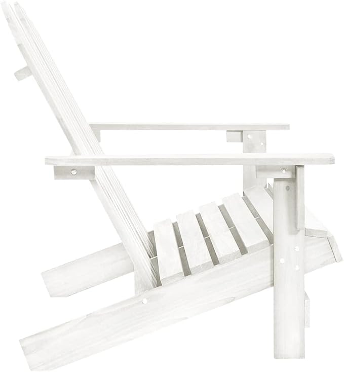2-Seater Patio Adirondack Chair,Outdoor Chairs,Leisure Chair,Reception Chair,Garden Chair,Decorative Chair,Camping Chair,Conversation Chair,for Patio,Balcony,Party,Solid Wood Fir White
