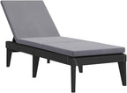 Sun Lounger with Cushion Anthracite 73.2"x23.6"x11.4" PPtanning Chair Patio Recliner Camping chairsSuitable for Garden Courtyard