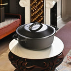 Lodge 2 Quart Pre-Seasoned Cast Iron Dutch Oven with Lid - Dual Handles - Use in the Oven, on the Stove, on the Grill or over the Campfire - Black