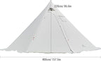 4-6 Person Teepee Hot Tent with Stove Jack Camping Pyramid Teepee Tent for Camping Backpacking Hiking