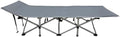 Adult Folding Camping Bed, Double-Layer Oxford Portable Folding Outdoor Camping with a Portable Bag, Suitable for Napping, Beach Trips. Pilates Bed (Gray-mattressed)