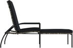 Camping Chairs Beach Chair Patio Furniture Outdoor Chairs Sun Lounger with Footrest PE Rattan Gray for Sunbathing, Camping, Pool, Beach, Patio