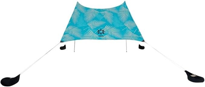 Neso Grande Portable Beach Tent Sun Shelter - Lightweight Beach Shade Canopy - Easy Setup for Family Outings - Patented Reinforced Corners - UPF 50+ Sun Protection - 7ft Tall, 9 x 9ft
