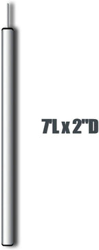 Replacement Heavy Duty Anodized Aluminum Side Pole | 7 Foot Tall | Single Piece