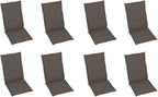 Reclining Patio Chairs with Cushions 8 pcs,Outdoor Folding Chair,Lounge Chair,Portable Camping Chair,Tanning Chairs for Outside,Garden Chair,for Outdoor Patio, Campsite, or Yard,Solid Teak Wood