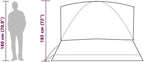 vidaXL Family Tent Dome 6-Person White Blackout Fabric Waterproof