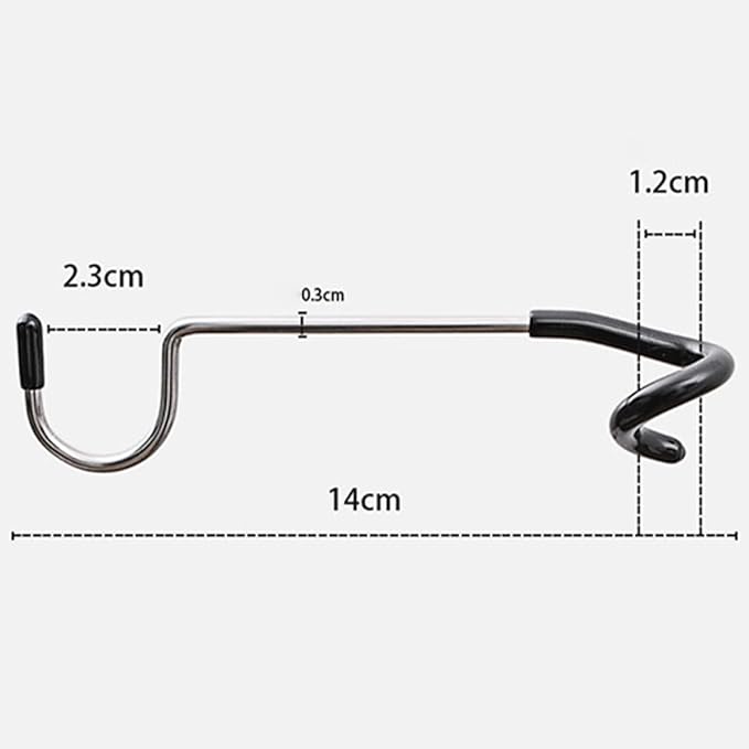 Wakauto Camping Lantern Hooks 2pcs Stainless Steel Light Pole Hooks Black Tent Lamp Hangers Outdoor Camping Accessories for Hiking and Backpacking