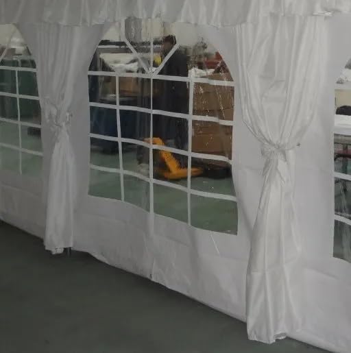 TentandTable Elegant 8.5' Polyester Canopy Tent Leg Drapes for Enhanced Weddings & Formal Events Aesthetics – Water-Resistant Party Tent Leg Drapery, 2-Pack