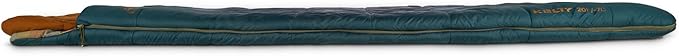 Kelty Wayback Flannel Lined Sleeping Bag, Built in Blanket, Traditional Rectangle Shape, Organic Flannel Cotton Liner, Dual Locking Slide Zips