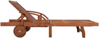 Sun Lounger with Table Solid Acacia Woodtanning Chair Camping Chairs Patio Recliner Suitable for Garden Courtyard