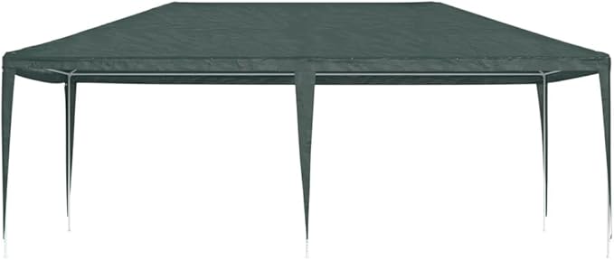 Large Party Tent with Steel Frame and Green Polyethylene Canopy, 13.1 x 19.7 ft Outdoor Shelter for Events and Gatherings, Water-Resistant and Durable, Easy Setup,